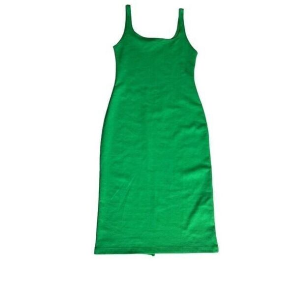 ZARA MIDI BODYCON GREEN PENCIL DRESS M - Picture 1 of 7